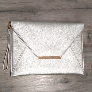 WHBM Silver Clutch